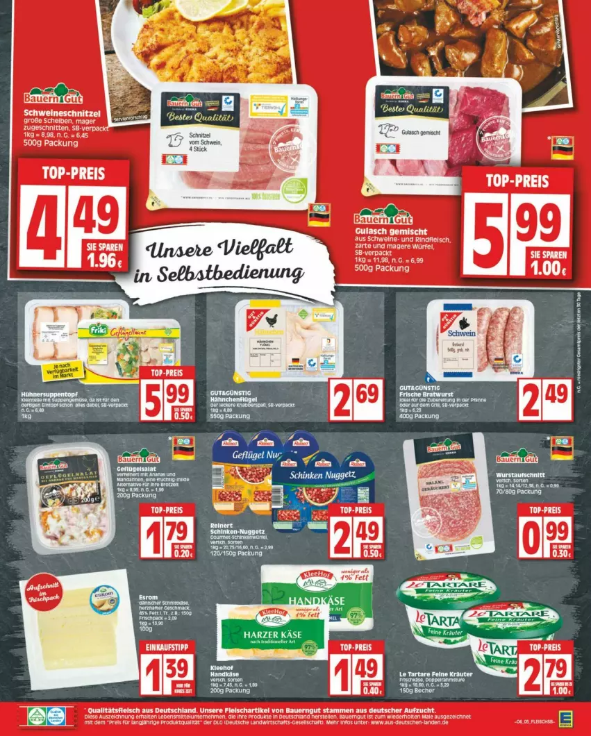 Aktueller Prospekt Edeka - Prospekte - von 03.02 bis 10.02.2024 - strona 5 - produkty: eis, fleisch, gulasch, HP, reis, rind, rindfleisch, schnitzel, schwein, schweine, tee, Ti, Tiere, top-preis, wein, weine