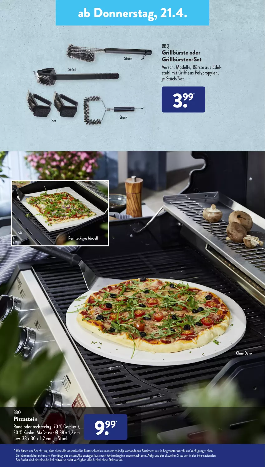 Aktueller Prospekt AldiSud - ALDI Aktuell - von 19.04 bis 23.04.2022 - strona 29 - produkty: alle artikel ohne dekoration, bürste, bürsten, dekoration, dell, eis, elle, gin, grill, Mode, pizza, Ti, ZTE