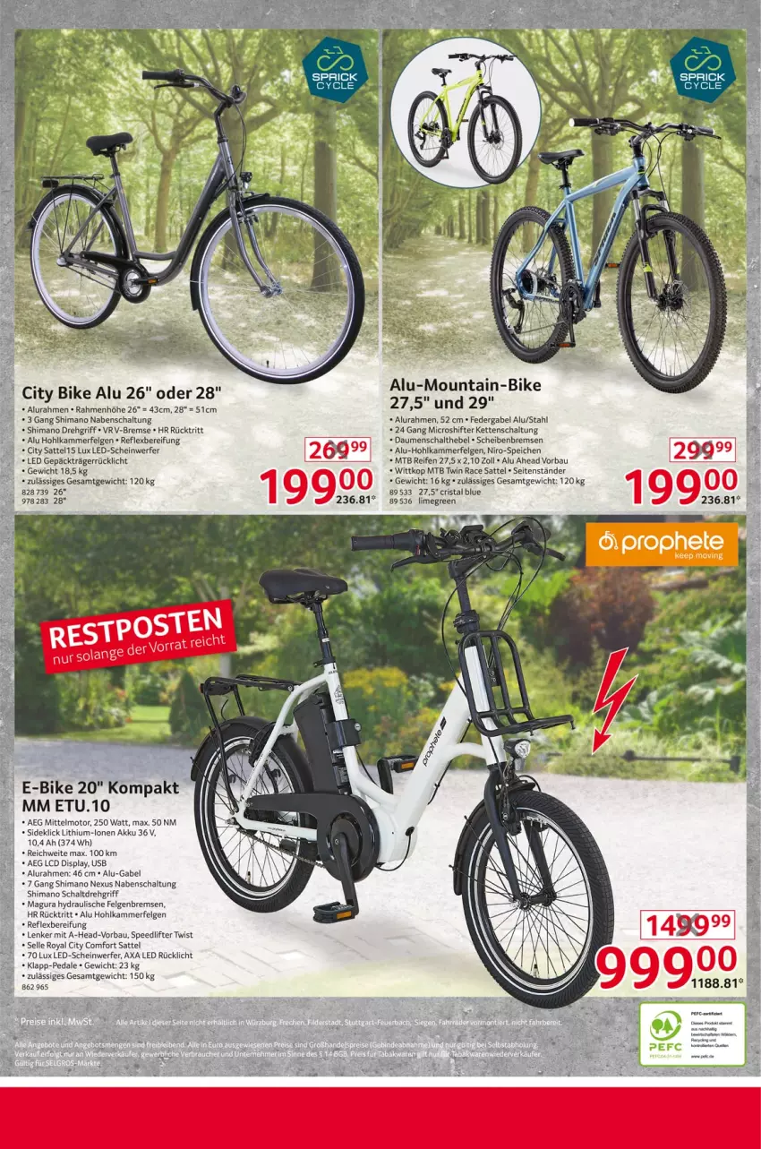 Aktueller Prospekt Selgros - Nonfood - von 29.06 bis 05.07.2023 - strona 28 - produkty: aeg, akku, Bau, E-Bike, elle, felgen, gabel, Kette, LG, nexus, reifen, rücklicht, sattel, Schal, shimano, spee, Ti, usb