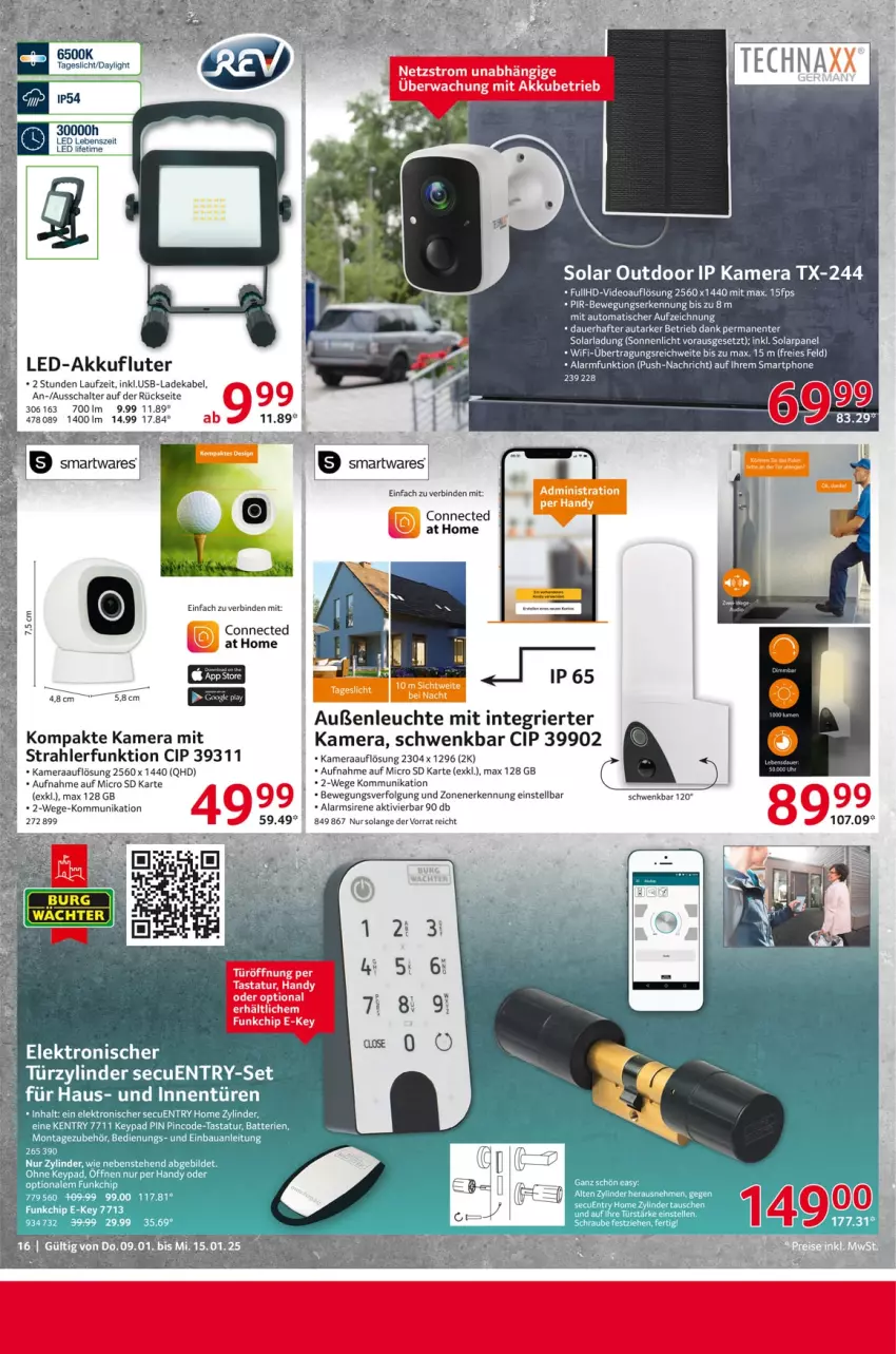 Aktueller Prospekt Selgros - Non Food - von 09.01 bis 15.01.2025 - strona 16 - produkty: akku, arla, auer, auto, batterie, batterien, Bau, binden, deka, deo, Elektro, elle, ente, Handy, kamera, ladekabel, Leuchte, LG, nero, Schal, smartphone, Tastatur, Ti, tisch, usb