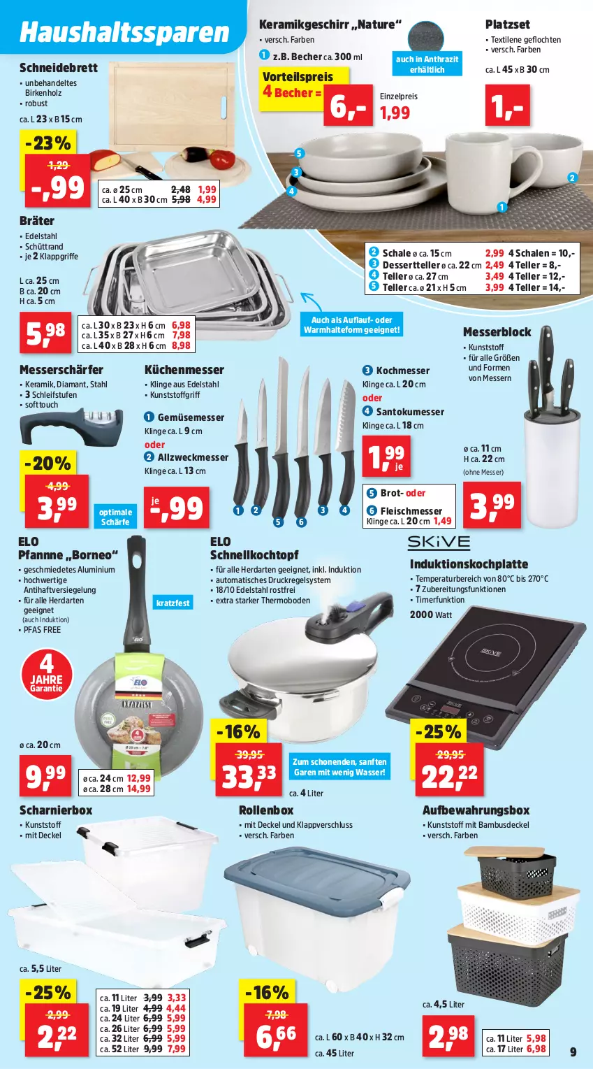 Aktueller Prospekt Thomas Philipps - von 06.10 bis 11.10.2025 - strona 15 - produkty: aufbewahrungsbox, auto, bambus, Becher, brot, decke, Deckel, dessert, Dessertteller, edelstahl, eis, elle, fleisch, geschirr, herdarten, Holz, HP, Kochtopf, küche, Küchen, latte, messer, messerblock, natur, reis, Rollenbox, Schal, Schale, schneidebrett, Schnellkochtopf, teller, Ti, timer, tisch, topf, vorteilspreis, wasser, weck