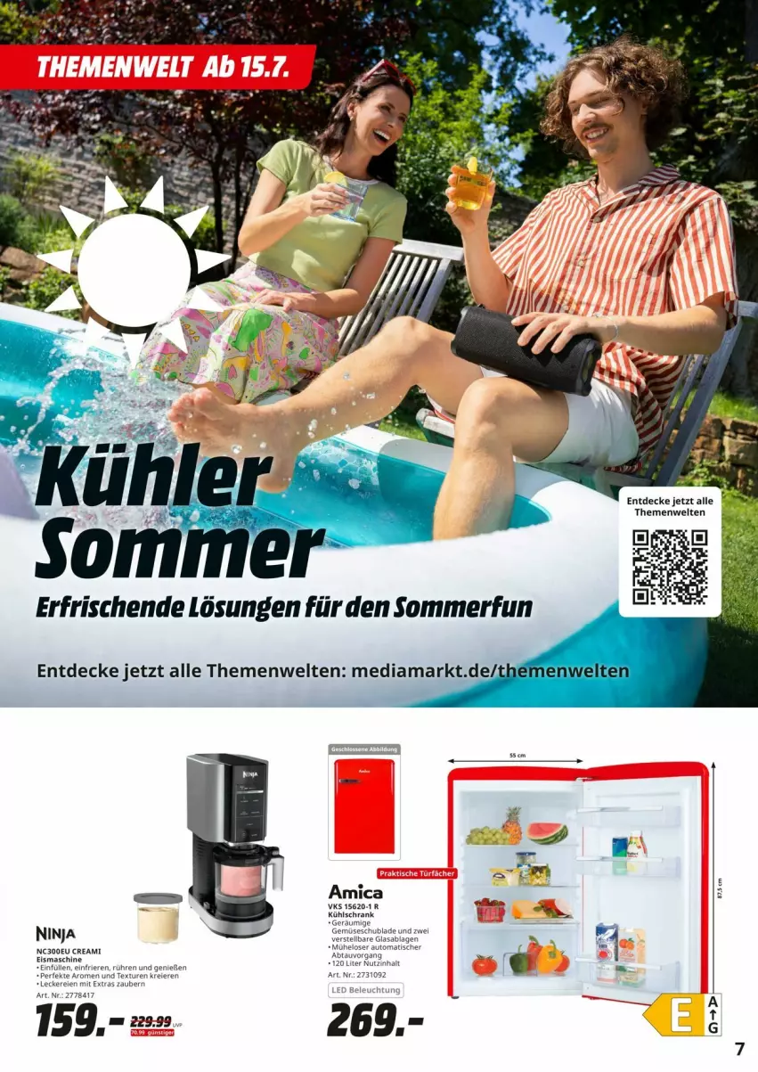 Aktueller Prospekt Media Markt - Prospekte - von 08.07 bis 20.07.2024 - strona 7 - produkty: amica, auto, decke, kühlschrank, Schrank, Ti, tisch