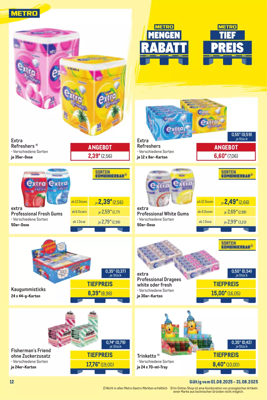 Aktueller Prospekt Metro - Wochen-Angebote Händler - von 25.08 bis 30.08.2025 - strona 19 - produkty: angebot, eis, kaugummi, Metro, metro gastro, reis, Ti, tiefpreis, zucker