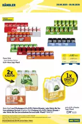 Gazetka promocyjna Metro - Wochen-Angebote Händler - Gazetka - ważna od 30.08 do 30.08.2025 - strona 3 - produkty: amaro, angebot, auer, auto, beleuchtung, bio, coca-cola, cola, eis, flasche, freixenet, frucht, getränk, getränke, honig, kaffee, LG, melitta, Metro, natur, natura, Palette, pfirsich, rama, ramazzott, ramazzotti, reis, röstkaffee, tee, Ti, tisch, vita, vitrine, volvic, zott