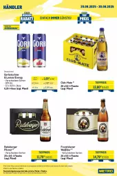 Gazetka promocyjna Metro - Wochen-Angebote Händler - Gazetka - ważna od 30.08 do 30.08.2025 - strona 5 - produkty: angebot, Berger, bier, drink, eis, energy drink, flasche, franziskaner, getränk, getränke, Gorbatschow, Palette, pils, pilsner, radeberger, radeberger pilsner, red bull, reis, Ti, tiefpreis