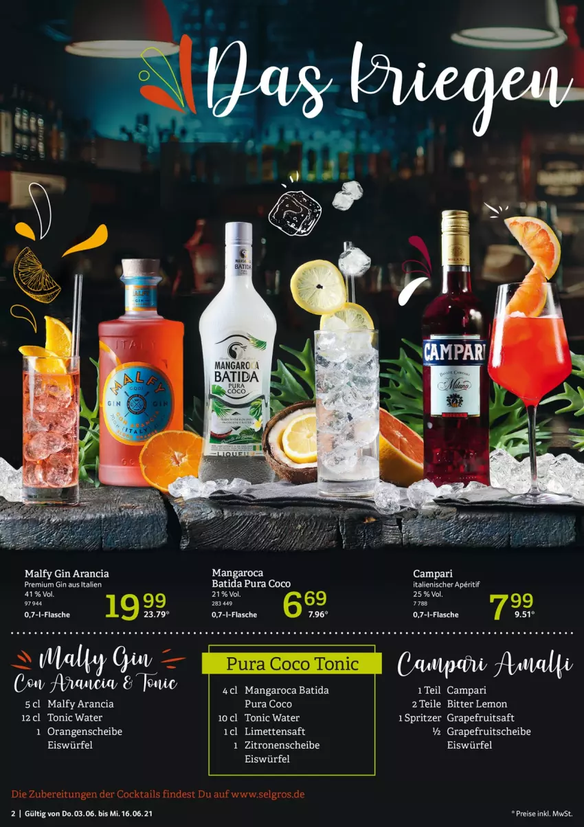 Aktueller Prospekt Selgros - Cocktails - von 03.06 bis 16.06.2021 - strona 2