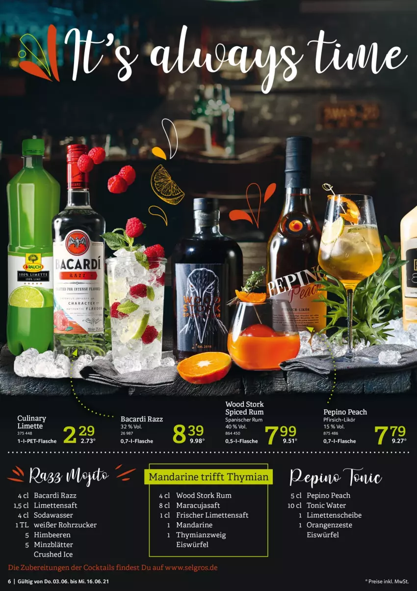 Aktueller Prospekt Selgros - Cocktails - von 03.06 bis 16.06.2021 - strona 6