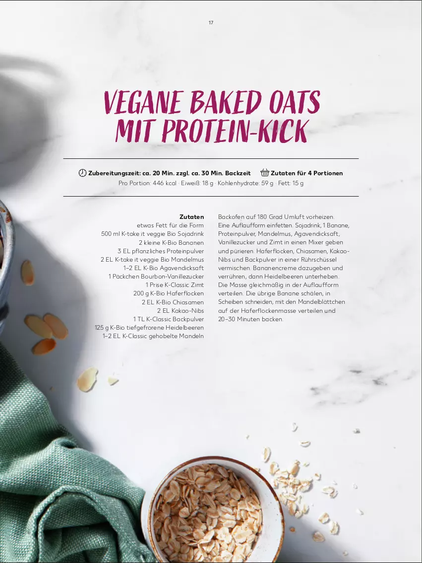 Aktueller Prospekt Kaufland - von 02.03 bis 28.04.2023 - strona 17 - produkty: agaven, backofen, banane, bananen, beere, beeren, bio, bourbon, chia, creme, dicksaft, drink, hafer, haferflocken, heidelbeere, heidelbeeren, kakao, leine, mandel, Mandelmus, mandeln, Mixer, Ofen, Rührschüssel, saft, schüssel, soja, Sojadrink, Ti, vanille, veggie, zucker