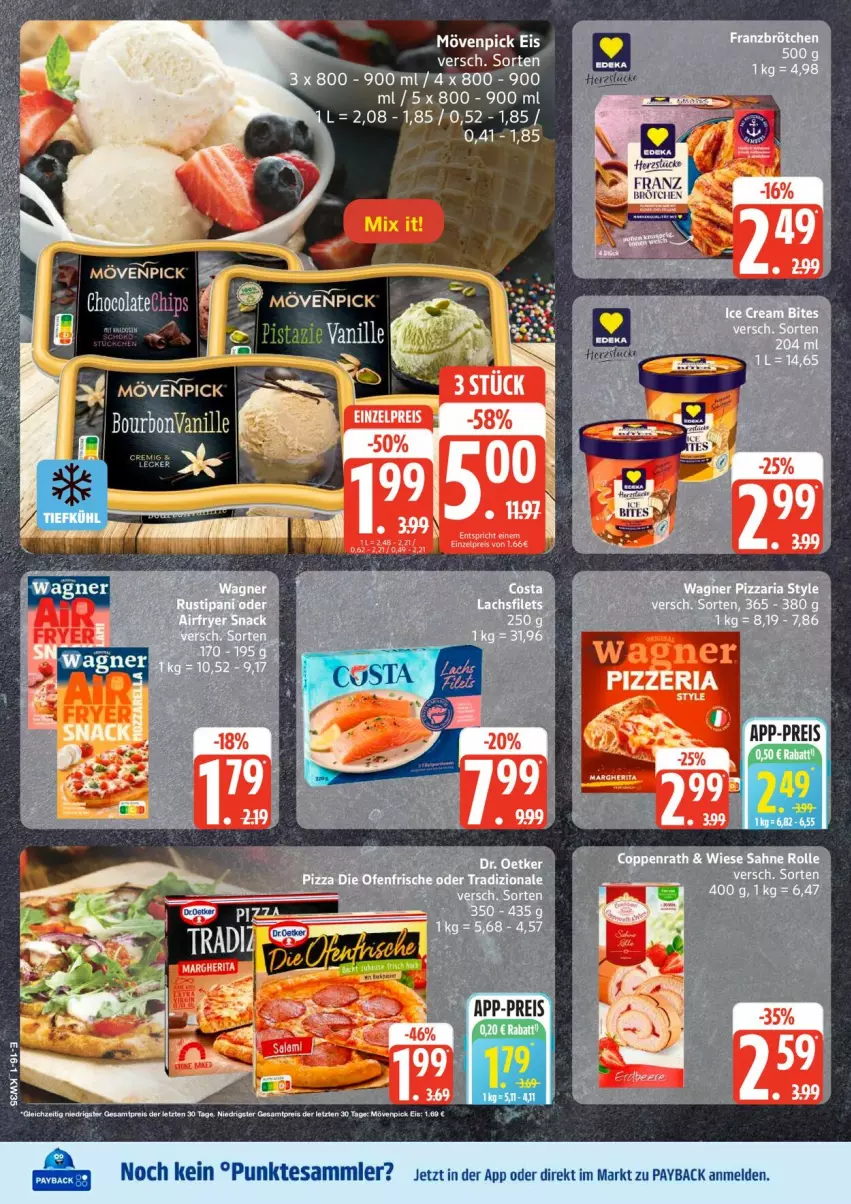 Aktueller Prospekt Edeka - Prospekte - von 24.08 bis 29.08.2026 - strona 18 - produkty: brötchen, eier, eis, mövenpick, mövenpick eis, payback, reis, tesa, Ti, ZTE