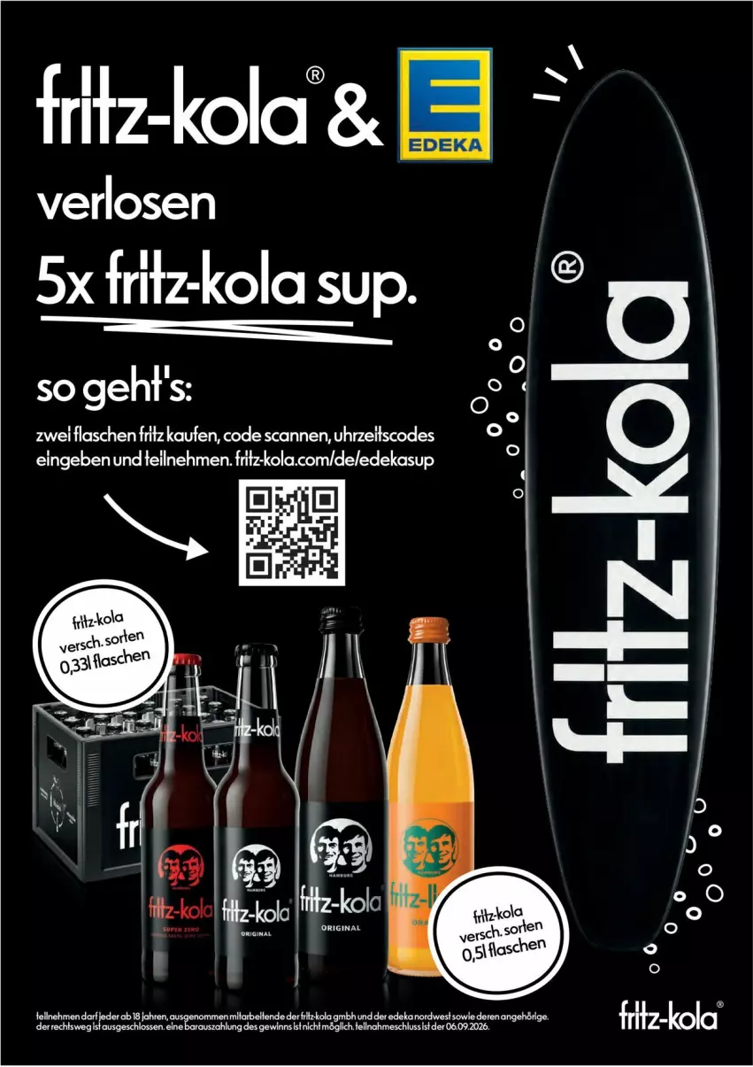 Aktueller Prospekt Edeka - Prospekte - von 24.08 bis 29.08.2026 - strona 23 - produkty: deka, flasche, fritz, fritz-kola, uhr