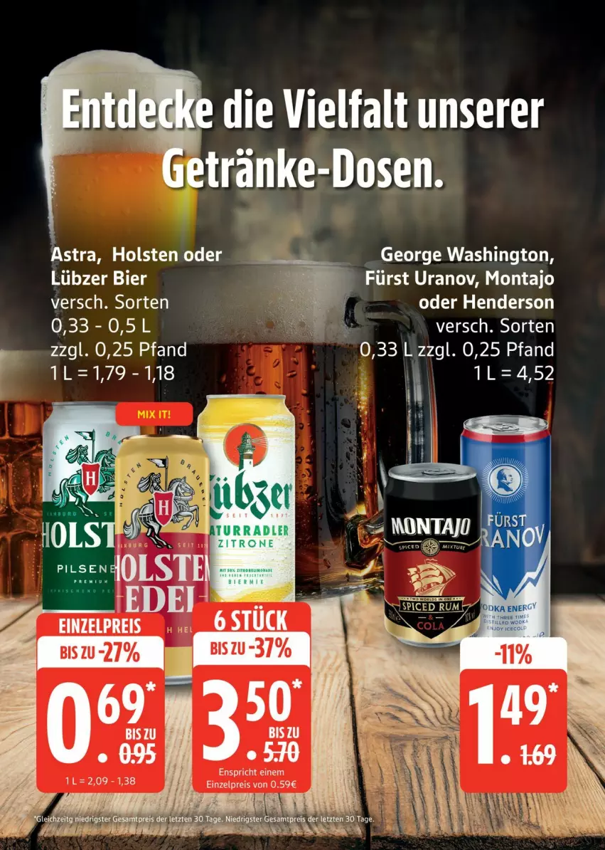 Aktueller Prospekt Edeka - Prospekte - von 24.08 bis 29.08.2026 - strona 27 - produkty: Astra, eis, enders, holsten, reis