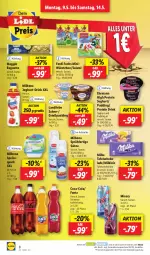 Gazetka promocyjna Lidl - Aktionsprospekt - Gazetka - ważna od 14.05 do 14.05.2022 - strona 12 - produkty: baguette, Bona, cola, drink, ehrmann, eis, elle, fanta, ferdi fuchs, Grießpudding, joghur, joghurt, landliebe, meggle, Milbona, milka, Mixer, mixery, ndk, preisvorteil, pudding, quark, reis, sahne, salami, Schal, Schale, schoko, schokolade, tafelschokolade, teller, Ti, würstchen