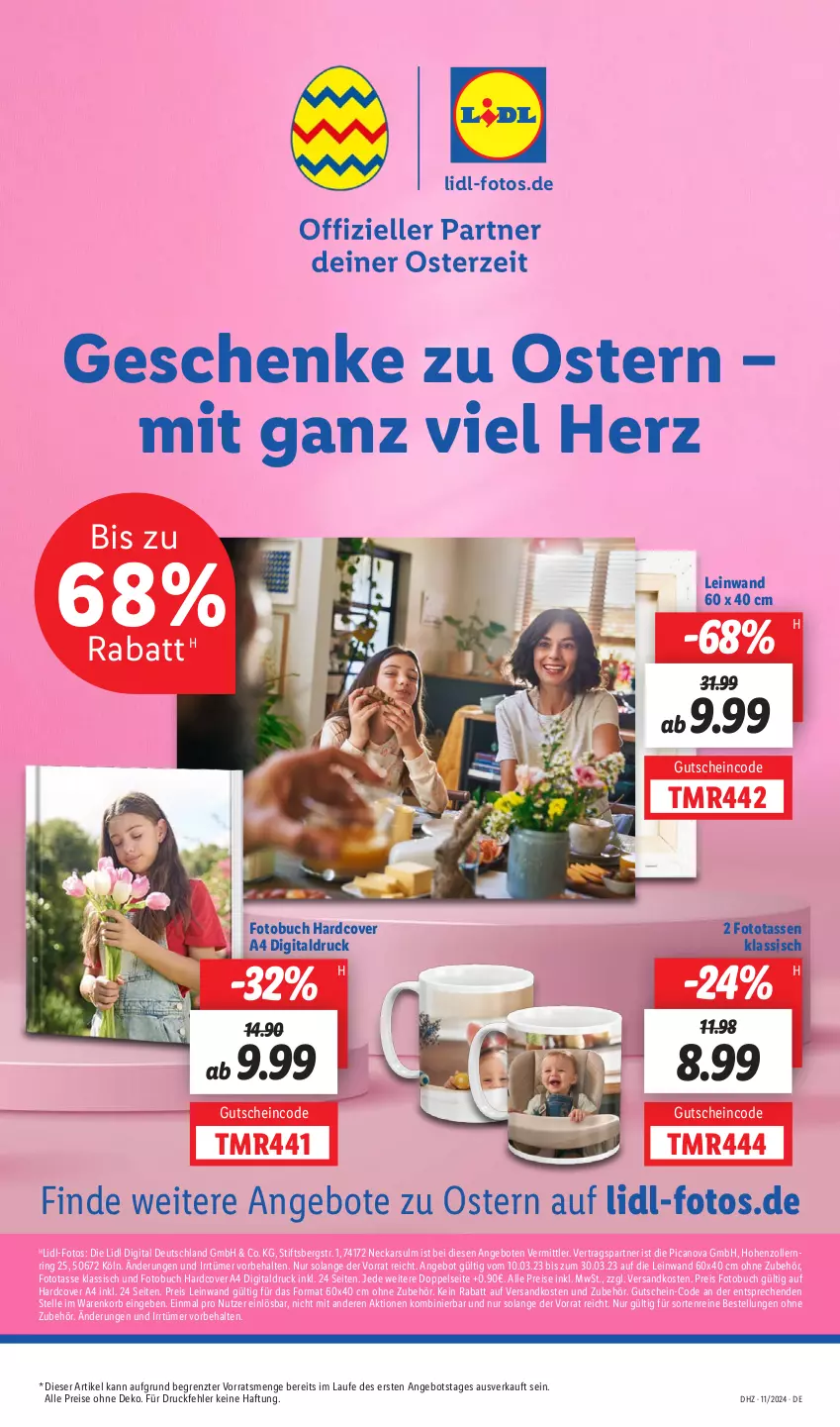 Aktueller Prospekt Lidl - Aktionsprospekt - von 11.03 bis 16.03.2024 - strona 55 - produkty: angebot, angebote, buch, eis, elle, Fotobuch, gutschein, korb, ndk, reis, ring, tasse, Ti, ZTE