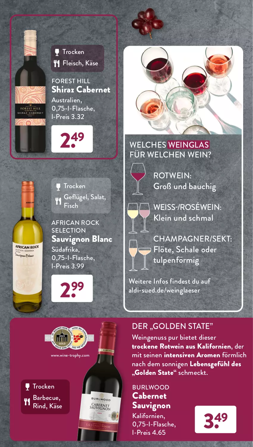 Aktueller Prospekt AldiSud - UNSERE WEINSCHMECKER-AUSWAHL - von 01.09 bis 30.09.2023 - strona 19 - produkty: aldi, aust, barbecue, Bau, cabernet, cabernet sauvignon, champagne, champagner, eis, fisch, flasche, fleisch, Geflügel, Käse, nuss, reis, rind, roséwein, rotwein, salat, sauvignon, sauvignon blanc, Schal, Schale, sekt, Ti, wein