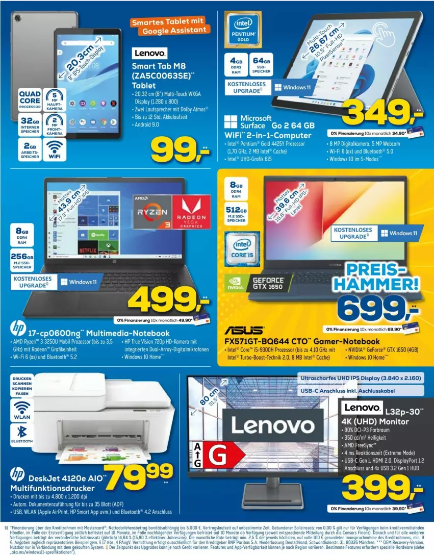 Aktueller Prospekt Euronics - Prospekte - von 22.06 bis 29.06.2022 - strona 10 - produkty: axe, HDMI, lenovo, Mode, tablet, Ti, uhd, usb