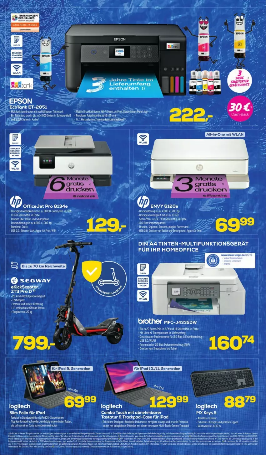 Aktueller Prospekt Euronics - Prospekte - von 23.07 bis 03.08.2025 - strona 6 - produkty: Apple, auto, bett, Betten, brot, brother, eis, elle, ente, ipad, office, rel, smartphone, tablet, Tastatur, tee, Ti, tisch, usb