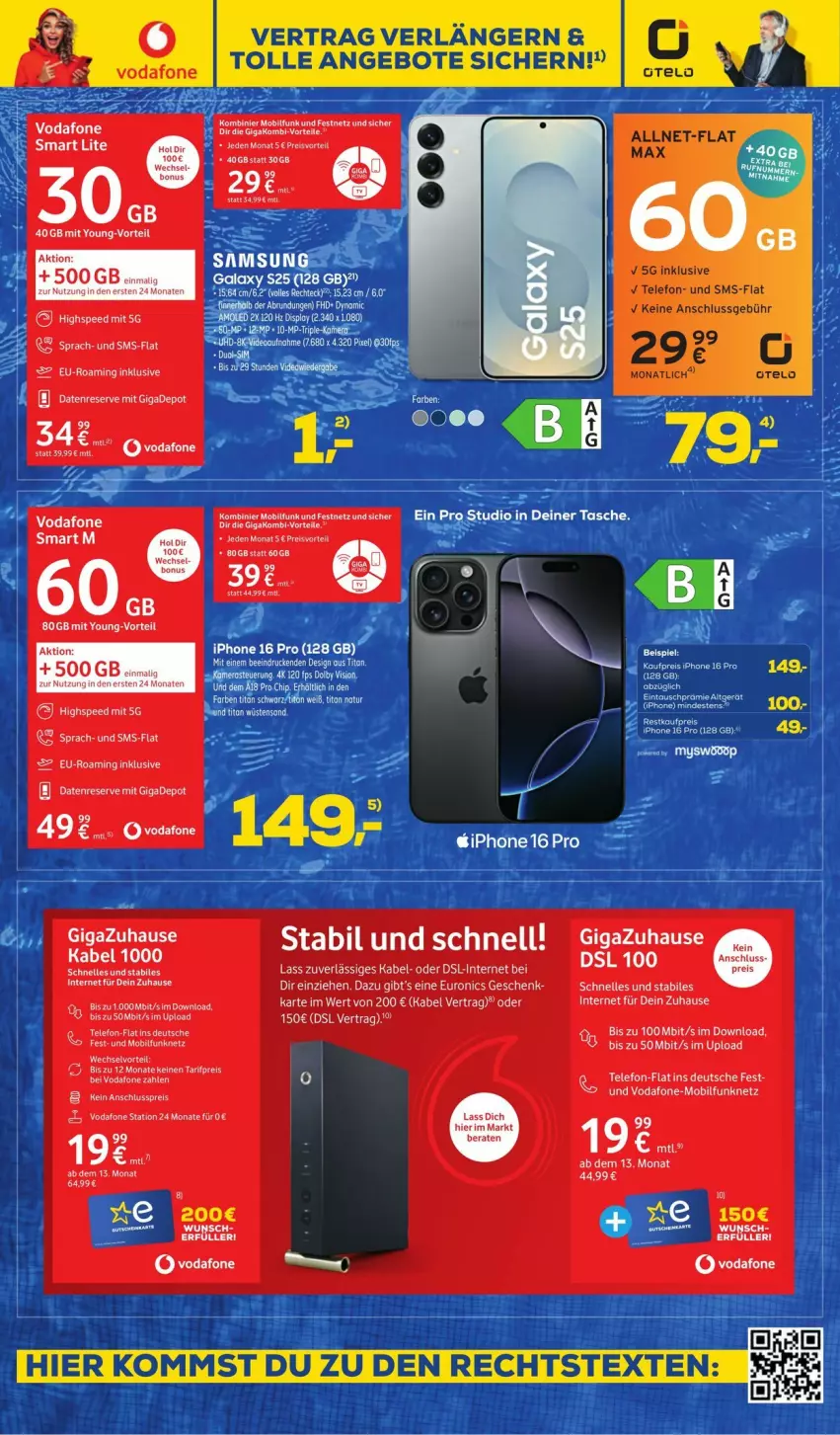 Aktueller Prospekt Euronics - Prospekte - von 23.07 bis 03.08.2025 - strona 8 - produkty: angebot, angebote, beere, beeren, Egger, eis, elle, ente, iphone, reis, ssd, Tasche, telefon, Ti, vodafone, Yo