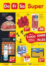 Gazetka promocyjna Netto Marken-Discount - Filial-Angebote - Gazetka - ważna od 12.03 do 12.03.2022 - strona 30 - produkty: Alwa, auer, batterie, batterien, beere, beeren, brot, eis, flasche, Geflügel, glasflasche, himbeer, himbeere, himbeeren, knoppers, korn, lichtenauer, lieken, mineralwasser, ndk, reis, riegel, salami, Schal, Schale, Ti, urkorn, versandkostenfrei, wasser