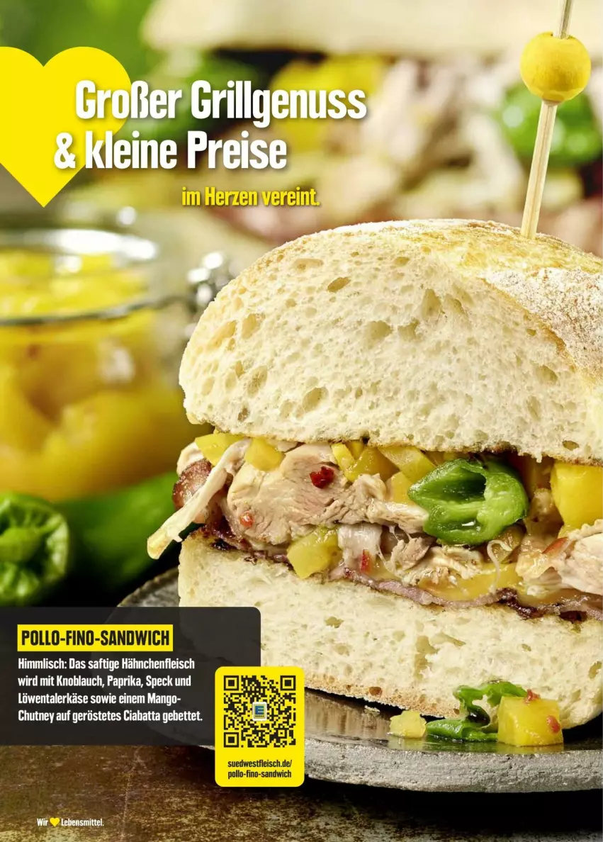 Aktueller Prospekt Edeka - Prospekte - von 17.08 bis 24.08.2024 - strona 14 - produkty: bett, ciabatta, eis, fleisch, Hähnchenfleisch, Käse, knoblauch, mango, mit knoblauch, paprika, saft, sandwich, Speck, Ti