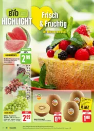 Gazetka promocyjna Edeka - Prospekte - Gazetka - ważna od 24.08 do 24.08.2024 - strona 2 - produkty: beutel, bio, coupon, coupons, deka, eis, Elan, früchte, kiwi, lebensmittel, melone, melonen, mini wassermelonen, rabatt-coupon, reis, Ti, trauben, wasser, wassermelone, wassermelonen, zespri, ZTE