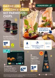 Gazetka promocyjna Aldi Nord - Weihnachten: Gourmet 2023 - Gazetka - ważna od 30.11 do 30.11.2023 - strona 11 - produkty: aldi, alkohol, angebot, aus der tiefkühlung, chips, eis, garnelen, gin, hartkäse, italienischer hartkäse, Käse, parmigiano, parmigiano reggiano, reggiano, reis, rezept, Ria, riesengarnelen, salat, Ti, vorspeise, ZTE