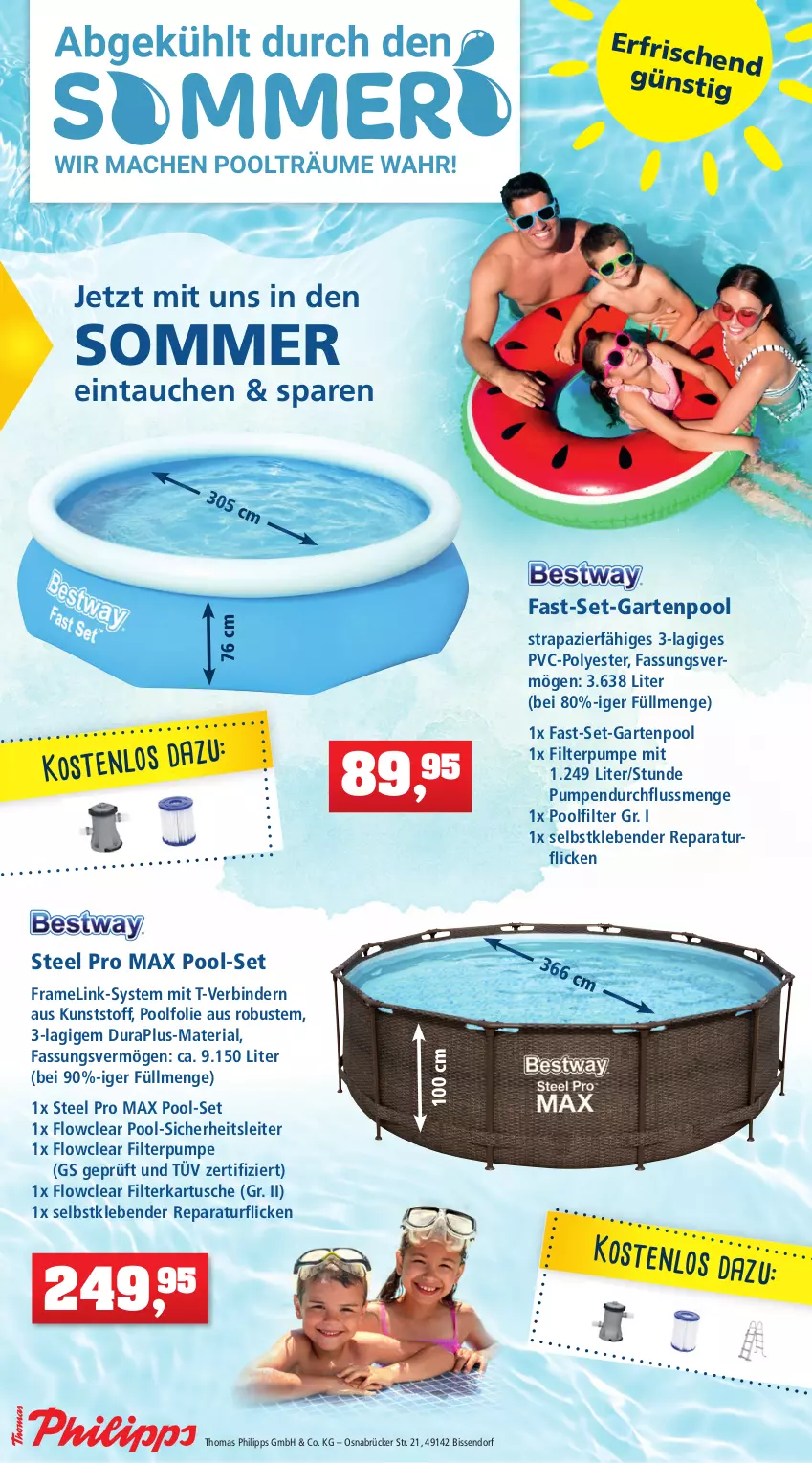 Aktueller Prospekt Thomas Philipps - Prospektwerbung - von 11.07 bis 16.07.2022 - strona 11 - produkty: Garten, pool, Pool-Sicherheitsleiter, Ria, steel pro, tee, Ti