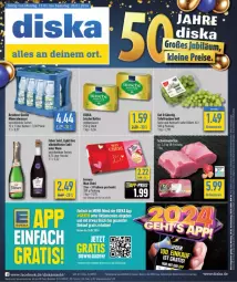 Gazetka promocyjna Diska - Prospekte - Gazetka - ważna od 20.01 do 20.01.2024 - strona 1 - produkty: aktionspreis, alkohol, Alwa, angebot, angebote, butter, deka, eier, eis, elle, ferrero, flasche, irische butter, lachs, LG, mineralwasser, nuss, pralinen, reis, schwein, schweine, Schweinelachs, sekt, tafeltrauben, Ti, trauben, uhr, wasser, wein, weine, ZTE