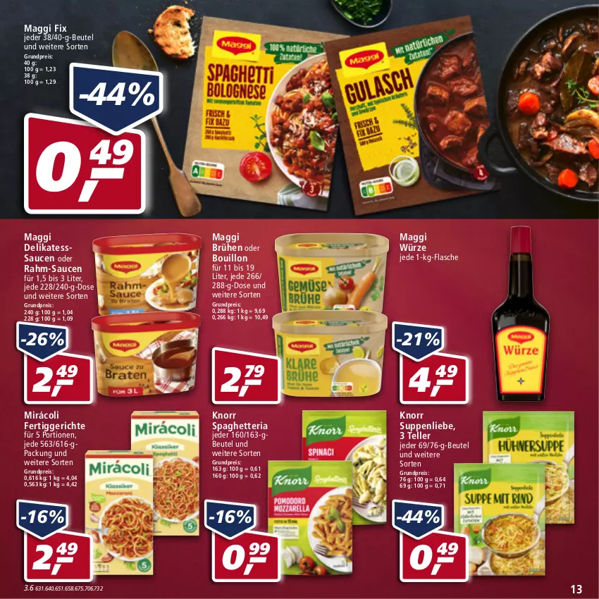 Aktueller Prospekt Real - von 28.03 bis 02.04.2022 - strona 13 - produkty: beutel, Brühe, eis, elle, fertiggericht, fertiggerichte, flasche, knorr, maggi, maggi fix, maggi würze, Mirácoli, reis, Ria, sauce, saucen, suppe, suppen, suppenliebe, teller, Ti