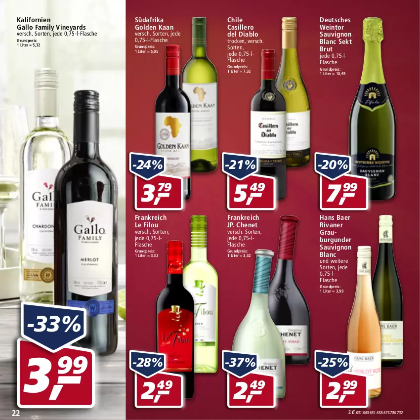 Aktueller Prospekt Real - von 28.03 bis 02.04.2022 - strona 22 - produkty: brut, burgunder, eis, flasche, gallo, gallo family, grauburgunder, reis, Rivaner, sauvignon, sauvignon blanc, sekt, wein