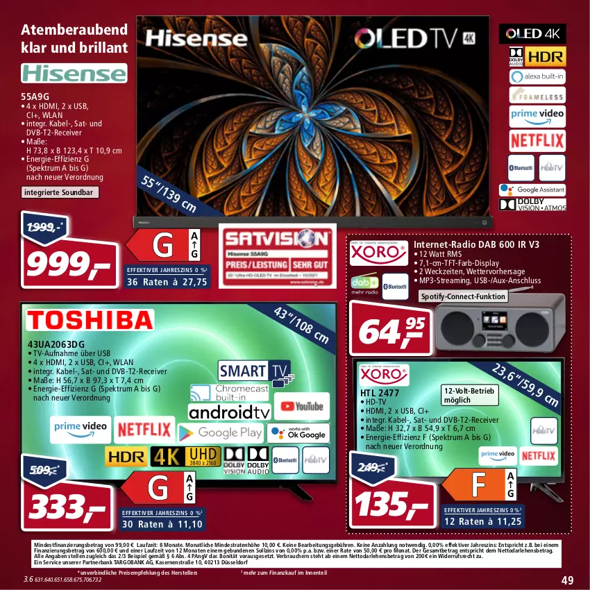 Aktueller Prospekt Real - von 28.03 bis 02.04.2022 - strona 49 - produkty: Bank, dvb, DVB-T, eis, elle, ente, HDMI, Mp3, Radio, Rauch, Receiver, reis, rum, soundbar, Spektrum, teller, Ti, usb, weck