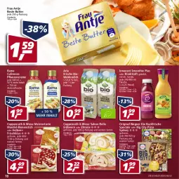 Gazetka promocyjna Real - Gazetka - ważna od 02.04 do 02.04.2022 - strona 10 - produkty: arla, beere, beste butter, bio, butter, coppenrath, creme, culinesse, direktsaft, eis, erdbeere, flasche, frau antje, frischkäse, gin, Innocent, Käse, mandel, Meister, milch, original wagner, pflanze, pflanzen, pflanzencreme, pizza, rama, Rama Culinesse, reis, saft, sahne, smoothie, Ti, torte, wagner, weidemilch, zitrone