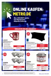 Gazetka promocyjna Metro - Online: Wochen-Angebote - Gazetka - ważna od 19.10 do 19.10.2025 - strona 1 - produkty: angebot, angebote, Bank, Becher, Behälter, Brennpaste, bügel, eis, erde, Glühwein, kakao, Metro, ndk, Rauch, reis, rwe, spülmaschinen, tee, Ti, tisch, wein