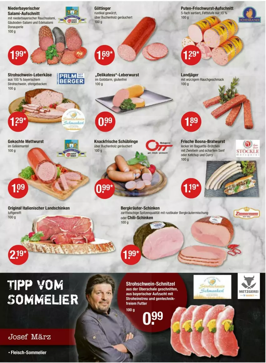 Aktueller Prospekt Vmarkt - Prospekte - von 15.02 bis 21.02.2024 - strona 3 - produkty: aufschnitt, baguette, bratwurst, brötchen, buch, chili, curry, Edelsalami, eis, fleisch, frischwurst-aufschnitt, geback, gelee, gewürz, gin, Holz, Käse, ketchup, kräuter, Kräutermischung, landjäger, landschinken, leberkäs, leberkäse, leberwurst, mac, Mantel, Mett, mettwurst, mit zwiebeln, Ofen, pute, Rauch, salami, Schal, Schale, schinken, schnitten, schwein, senf, spitzenqualität, tee, Ti, wein, wurst, zwiebel, zwiebeln