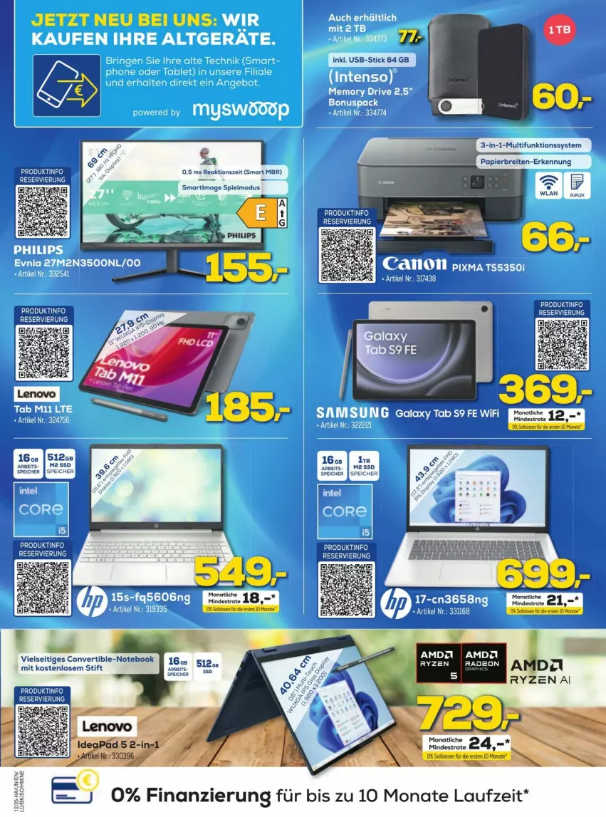 Aktueller Prospekt Euronics - Prospekte - von 13.03 bis 21.03.2025 - strona 10 - produkty: Brei, deo, notebook, papier, radeon, ryzen, Ti, usb