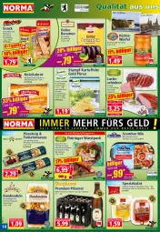 Gazetka promocyjna Norma - Norma - Gazetka - ważna od 03.10 do 03.10.2022 - strona 10 - produkty: auer, ball, banane, bananen, Bau, Bauer, Becher, brot, creme, eier, eis, fisch, flasche, frischei-nudeln, Geflügel, gelee, gin, Hausmacher, kartoffel, kartoffeln, knäckebrot, Kreide, kühlregal, Kürbis, lachs, lachsschinken, leberwurst, lorenz, mac, milch, nudel, nudeln, pils, pilsener, pizza, Pizzateig, premium pils, püree, regal, reis, ring, Rotwurst, salat, sauce, schinken, schoko, snack, Spezi, thunfisch, Ti, tomate, tomaten, tomatensauce, würfel, wurst, zitrone