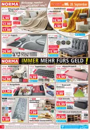 Gazetka promocyjna Norma - Norma - Gazetka - ważna od 03.10 do 03.10.2022 - strona 14 - produkty: Bank, Bau, baumwolle, Bebe, Cognac, decke, dell, dove, eis, elle, gin, Holz, Kette, kissen, kuscheldecke, Läufer, lebensmittel, LG, möbel, Mode, natur, ndk, regal, reis, Ria, rwe, Schaffell, Schrank, schuhregal, schuhschrank, senf, Serviertablett, sitzkissen, Sitztruhe, sonoma eiche, Spiele, tablet, tablett, teppich, Ti, uhr, weck, Wild, wolle