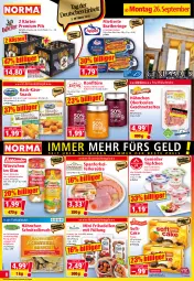 Gazetka promocyjna Norma - Norma - Gazetka - ważna od 03.10 do 03.10.2022 - strona 8 - produkty: aktionspreis, aprikose, Becher, beere, Bratheringe, camembert, chili, dell, eis, elle, erdbeere, filet, Filetierte Bratheringe, flasche, fleisch, frikadellen, Gefügel, geschnetzeltes, gewürz, hering, himbeer, himbeere, Käse, ketchup, konfitüre, kühlregal, leberwurst, Mett, mettwurst, mozzarella, natur, nuss, orange, pils, premium pils, regal, reis, rel, ring, sac, sahne, schnitzel, snack, teller, Ti, Töpfchen, wiener, wiener würstchen, wurst, würstchen, Zelt, ZTE, zucker