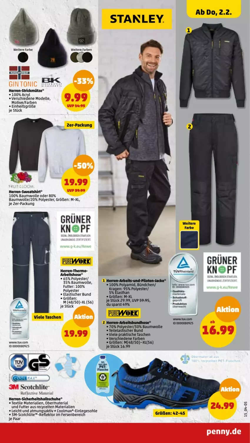 Aktueller Prospekt Penny - Prospekte - von 30.01 bis 04.02.2023 - strona 15 - produkty: asti, Bau, baumwolle, dell, elle, hose, Jacke, Mode, Mütze, Ria, rwe, schuhe, scotch, shirt, Sweatshirt, Tasche, taschen, tee, Ti, tisch, wolle, Yo