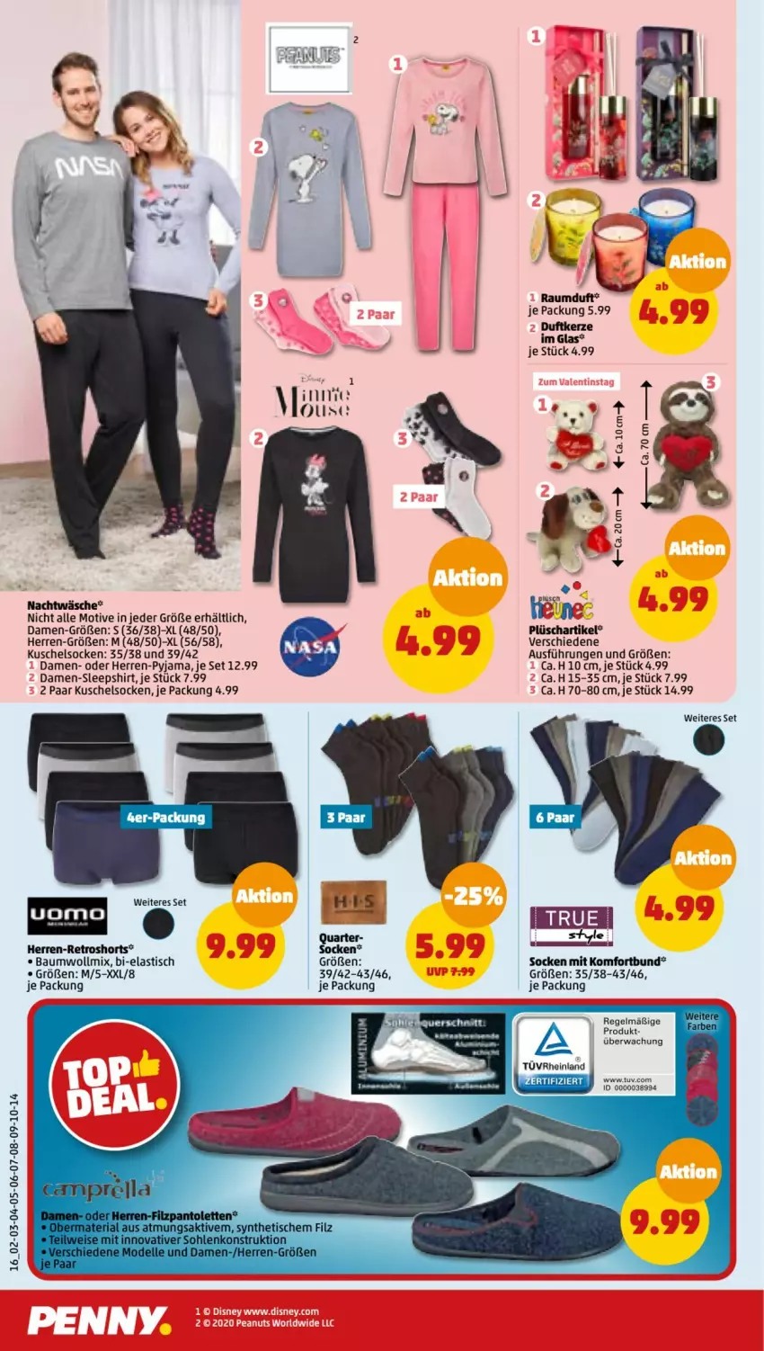 Aktueller Prospekt Penny - Prospekte - von 30.01 bis 04.02.2023 - strona 16 - produkty: asti, Bau, Duftkerze, kerze, Kuschelsocken, Plüsch, Pyjama, Raumduft, shirt, sleepshirt, socken, Ti, tisch