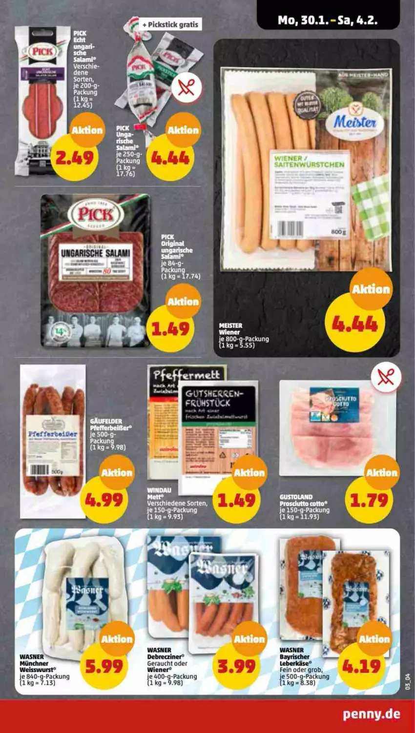 Aktueller Prospekt Penny - Prospekte - von 30.01 bis 04.02.2023 - strona 3 - produkty: debrecziner, eis, Käse, leberkäs, leberkäse, Mett, pfeffer, Rauch, rel, wiener, wurst, würstchen