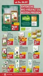 Gazetka promocyjna Aldi Nord - ALDI Vorschau - Gazetka - ważna od 08.07 do 08.07.2023 - strona 20 - produkty: aldi, arla, aufstrich, beutel, bio, bourbon, brot, brotaufstrich, creme, decke, direktsaft, eis, ente, flasche, frucht, kokos, Kokoswasser, milch, nuss, reis, saft, sirup, Ti, trolli, vanille, wasser, weidemilch, ZTE