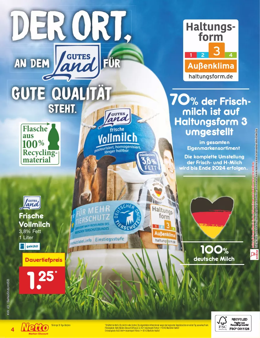 Aktueller Prospekt Netto Marken-Discount - Filial-Angebote - von 23.10 bis 28.10.2023 - strona 48 - produkty: angebot, angebote, auer, bestpreis, dauertiefpreis, discount, eis, Holz, LG, marken-discount, milch, ndk, reis, Ti, tiefpreis, vollmilch, ZTE