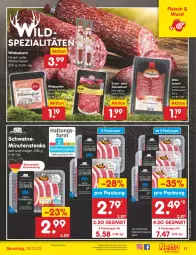 Gazetka promocyjna Netto Marken-Discount - Filial-Angebote - Gazetka - ważna od 28.10 do 28.10.2023 - strona 11 - produkty: angebot, bestpreis, eis, ente, fleisch, Gänsebrust, minutensteaks, pastete, reis, salami, schwein, schweine, Spezi, steak, steaks, Ti, wein, weine, Wild, Wildschwein, wurst, ZTE