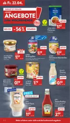 Gazetka promocyjna Aldi Nord - Aldi-Aktuell - Gazetka - ważna od 23.04 do 23.04.2022 - strona 30 - produkty: aldi, almare, angebot, angebote, bohne, bohnen, cin, creme, dressing, eintopf, eis, elle, filet, filets, finesse, flasche, frucht, gin, heinz, ketchup, mac, Makrele, Makrelenfilets, pasta, Pusztasalat, reis, rel, rezept, salat, sauce, snack, teller, Ti, tomate, tomaten, tomato ketchup, topf