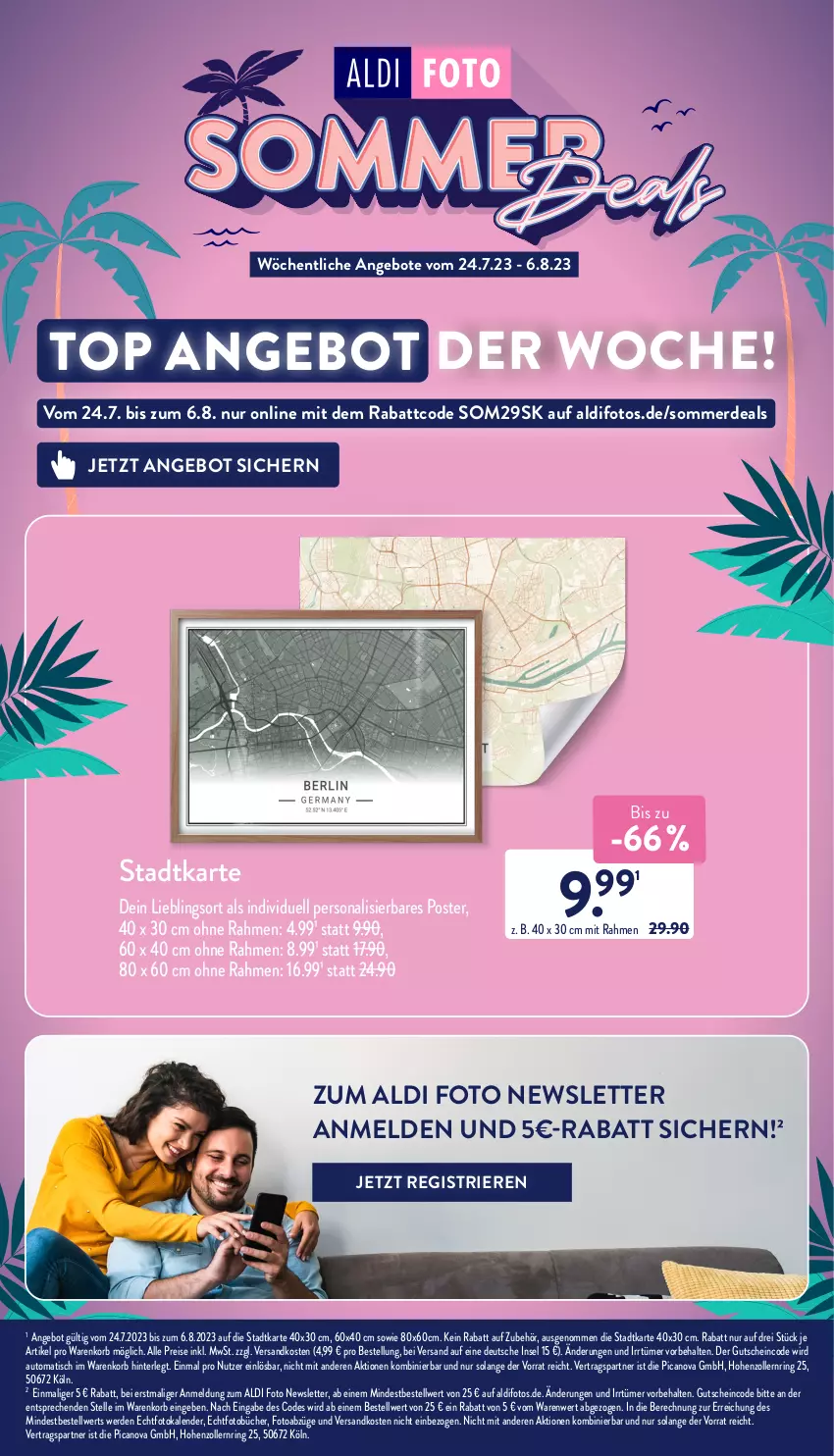 Aktueller Prospekt Aldi Nord - Von Montag - von 31.07 bis 05.08.2023 - strona 34 - produkty: aldi, angebot, angebote, auto, eis, elle, erde, Fotokalender, gutschein, korb, ndk, Persona, reis, ring, Ti, tisch