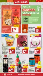 Gazetka promocyjna Aldi Nord - Von Montag - Gazetka - ważna od 05.08 do 05.08.2023 - strona 20 - produkty: aldi, angebot, angebote, Asia Green Garden, basmati, basmati-reis, beutel, chips, decke, eis, finesse, flasche, garnelen, ilag, jumbo, kikkoman, kochbeutel, korn, küche, Mode, nuss, papier, reis, reis-fit, sauce, snack, soja, sojasauce, Spezi, Sushi, Ti, tisch, würzsauce