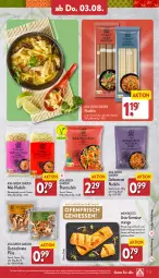 Gazetka promocyjna Aldi Nord - Von Montag - Gazetka - ważna od 05.08 do 05.08.2023 - strona 21 - produkty: Asia Green Garden, aus der tiefkühlung, beutel, braten, frucht, geback, gewürz, gin, mit frucht, nudel, nudeln, Ofen, pilze, Plunder, sesam, Ti, und gemüse, ZTE