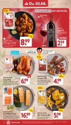 Gazetka promocyjna Aldi Nord - Von Montag - Gazetka - ważna od 05.08 do 05.08.2023 - strona 24 - produkty: aqua, braten, cevapcici, eis, ente, filet, flasche, fleisch, gewürz, gin, grill, gulasch, hackfleisch, küche, Küchen, lachs, lachsfilet, nuss, Ofen, primitivo, reis, rind, rinder, rindergulasch, rotwein, rwe, schnitzel, schwein, schweine, schweinefleisch, Ti, tiefpreis, wein, weine, ZTE