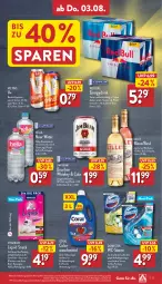 Gazetka promocyjna Aldi Nord - Von Montag - Gazetka - ważna od 05.08 do 05.08.2023 - strona 27 - produkty: Alwa, aperitif, bier, bourbon, bourbon whiskey, cola, colorwaschmittel, Coral, domestos, drink, elle, flasche, getränk, gin, hella, jim beam, kraft, lillet, mac, mineralwasser, red bull, rind, sac, snack, teller, Ti, veltins, vita, vitakraft, waschmittel, wasser, WC-Steine, wein, whiskey, ZTE, zucker