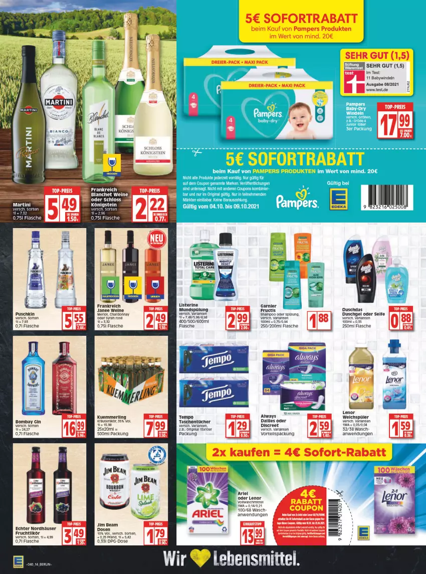 Aktueller Prospekt Edeka - Angebote der Woche - von 04.10 bis 09.10.2021 - strona 14